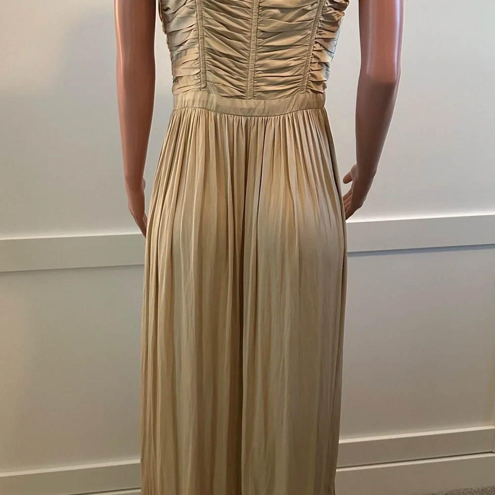 NWT Ramy Brook Beige Ruffled Maxi Dress - Picture 5 of 14